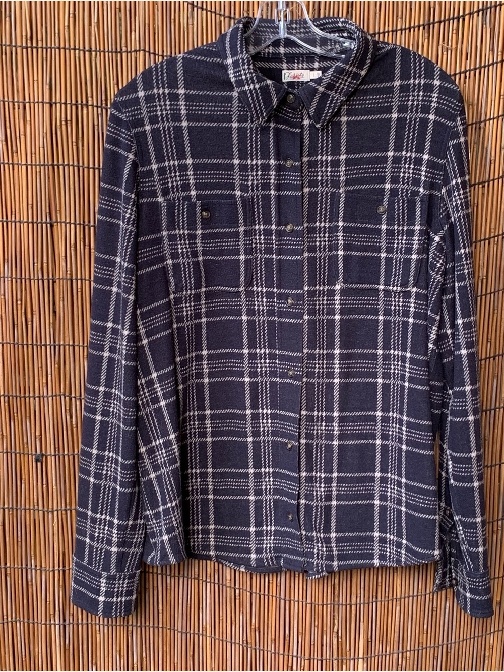 Faherty Legend Overshirt Sweater Shirt Flannel Plaid Women’s Lg
